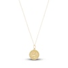 Thumbnail Image 1 of Round Unicorn Disc Necklace 14K Yellow Gold 13"