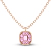 Thumbnail Image 1 of Juliette Maison Natural Pink Tourmaline Pendant Necklace 10K Rose Gold