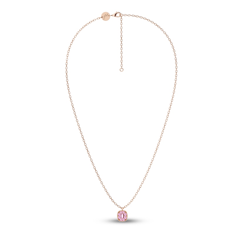 Main Image 2 of Juliette Maison Natural Pink Tourmaline Pendant Necklace 10K Rose Gold