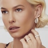 Shy Creation Diamond Leaf Hoop Earrings 5/8 ct tw Round 14K Yellow Gold SC55023673D1.00