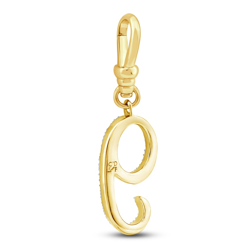 Main Image 2 of Charm'd by Lulu Frost Diamond Number 9 Charm 1/8 ct tw Pavé Round 10K Yellow Gold