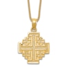 Thumbnail Image 1 of Flat Cross Pendant Necklace 14K Yellow Gold 18"