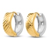 Thumbnail Image 2 of Twisted Hoop Earrings 14K Two-Tone Gold 15mm