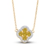 Thumbnail Image 1 of Kallati Natural Yellow Diamond Necklace 1/2 ct tw Round 14K Yellow Gold 18"