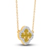 Thumbnail Image 2 of Kallati Natural Yellow Diamond Necklace 1/2 ct tw Round 14K Yellow Gold 18"
