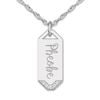 Thumbnail Image 1 of Initial Pendant Necklace Diamond Accents Sterling Silver 18"