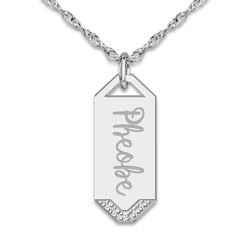 Sterling Silver V Letter Pendant Necklace