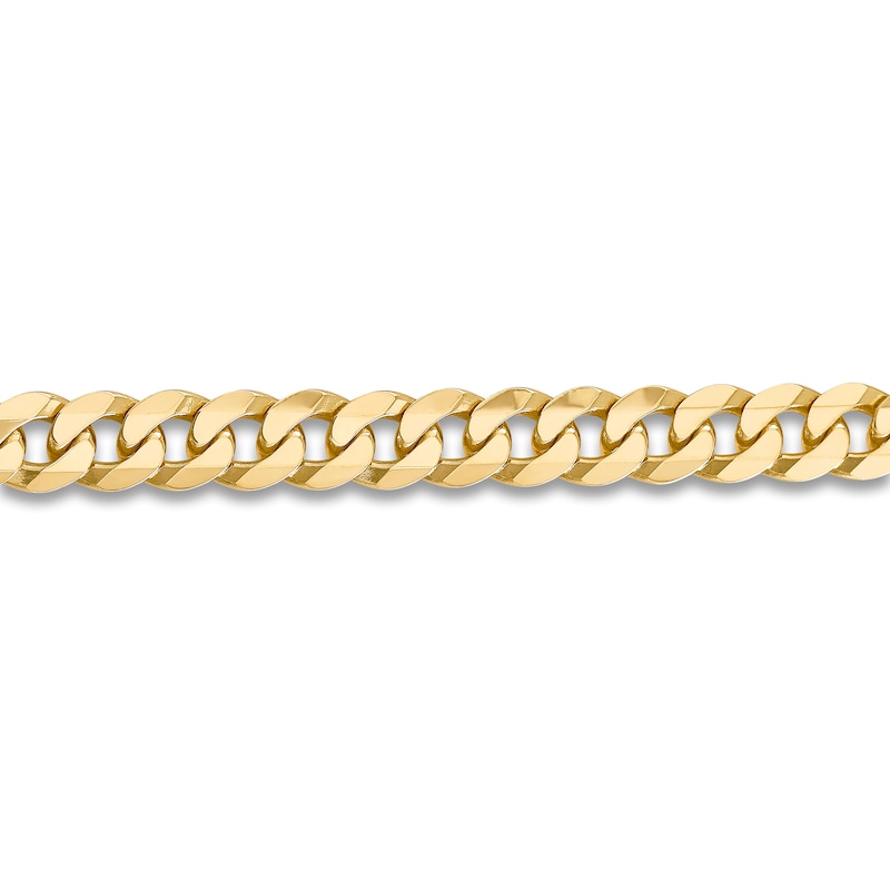 Main Image 2 of Men's Solid Curb Chain Necklace 14K Yellow Gold 22" 9.5mm