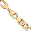 Thumbnail Image 3 of Flat Solid Figaro Chain Necklace 14K Yellow Gold 22" 10.0mm
