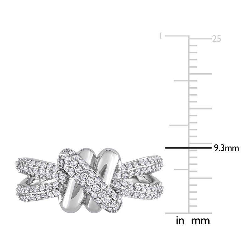 Y-Knot Diamond Ring 1/2 ct tw Round 14K White Gold