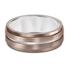 Thumbnail Image 3 of Men's Wedding Band Brown/White Tungsten 8.0mm