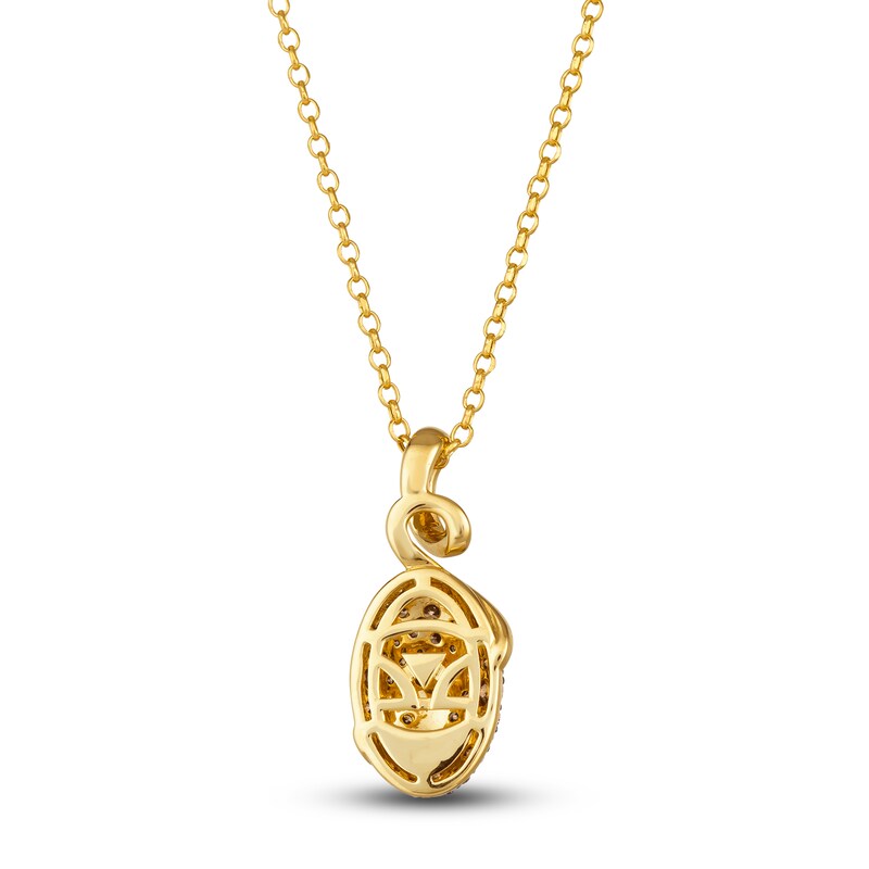 Main Image 3 of Le Vian Wrapped In Chocolate Diamond Pendant Necklace 7/8 ct tw Round 14K Honey Gold 19"