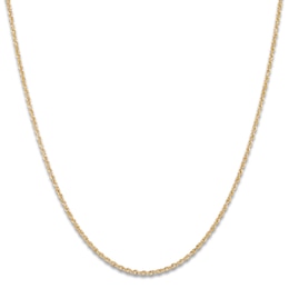 Solid Glitter Rope Necklace 14K Yellow Gold 18" 1.8mm