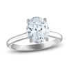 Thumbnail Image 0 of Lab-Created Diamond Solitaire Engagement Ring 2 ct tw Oval/Round Platinum