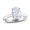 Thumbnail Image 1 of Lab-Grown Diamond Solitaire Engagement Ring 2 ct tw Oval/Round Platinum