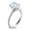 Thumbnail Image 1 of Lab-Created Diamond Solitaire Engagement Ring 2 ct tw Oval/Round Platinum