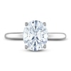 Thumbnail Image 3 of Lab-Grown Diamond Solitaire Engagement Ring 2 ct tw Oval/Round Platinum
