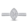 Thumbnail Image 3 of Diamond Frame Ring 3/8 ct tw Round/Marquise 14K White Gold