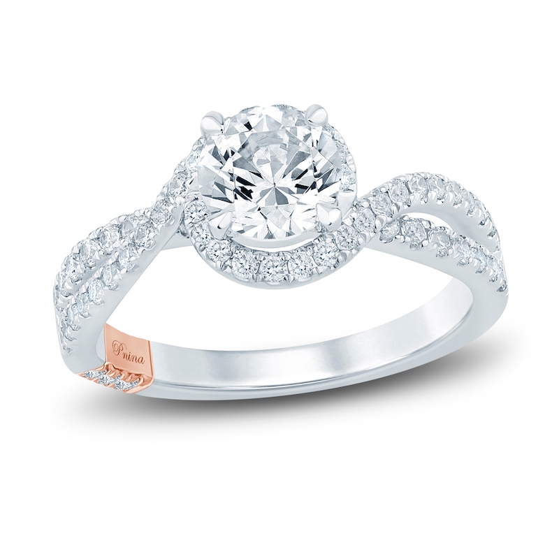 Main Image 1 of Pnina Tornai Lab-Grown Diamond Engagement Ring 1-1/2 ct tw Round 14K White Gold