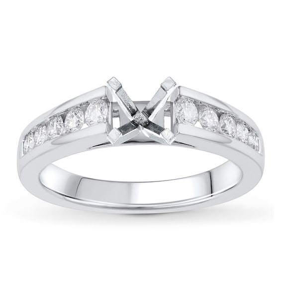 Chosen Diamond Engagement Ring Setting 1/2 ct tw Round 14K White Gold