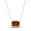 Thumbnail Image 0 of Natural Citrine Necklace 1/20 ct tw Round 14K Yellow Gold 18"