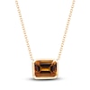 Thumbnail Image 1 of Natural Citrine Necklace 1/20 ct tw Round 14K Yellow Gold 18"