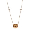 Thumbnail Image 4 of Natural Citrine Necklace 1/20 ct tw Round 14K Yellow Gold 18"