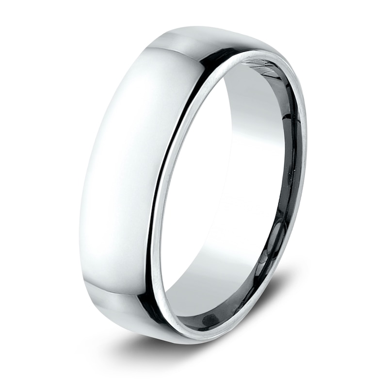 High-Polish Wedding Band 14K White Gold 6.5mm