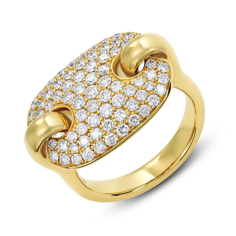 Crivelli Diamond Ring 1-1/8 ct tw Round 18K Yellow Gold