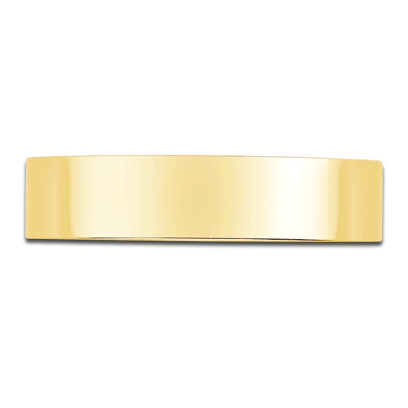 Main Image 3 of Men's Flat Wedding Band 14K Yellow Gold 5.0mm
