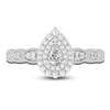 Thumbnail Image 2 of Diamond Promise Ring 3/8 ct tw Pear/Round 14K White Gold