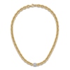 Thumbnail Image 4 of Diamond Station Necklace 5/8 ct tw Round 14K Yellow Gold 18"