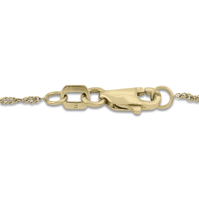 Main Image 2 of Akoya Cultured Pearl Pendant Necklace 1/5 ct tw Diamonds 14K Yellow Gold 18"