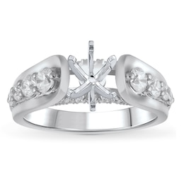 Diamond Engagement Ring Setting 3/4 ct tw Round Platinum