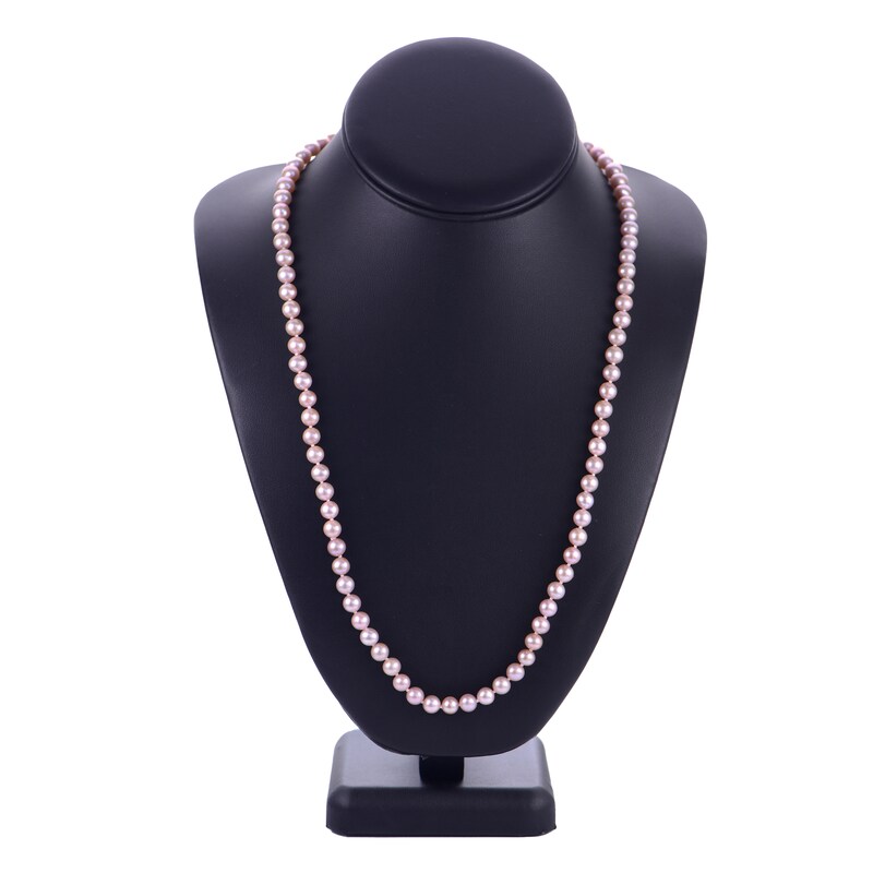 Main Image 3 of Freshwater Pink Cultured Pearl Strand Necklace 14K Yellow Gold 42&quot;