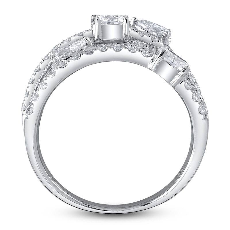 Main Image 4 of Shy Creation Oval, Pear & Round Diamond Ring 2-1/8 ct tw 14K White Gold SC22009318