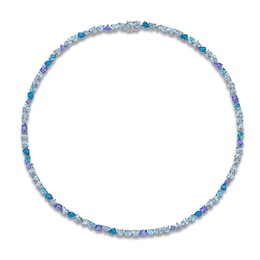 Le Vian Mare Azzurro Natural Multi-Gemstone Necklace 3/8 ct tw 14K Vanilla Gold
