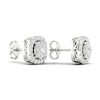 Thumbnail Image 2 of Lab-Grown Round Diamond Halo Stud Earrings 1 ct tw 14K White Gold