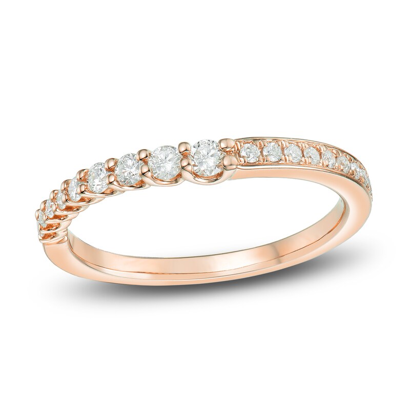 Main Image 1 of Round Diamond Anniversary Band 1/3 ct tw 14K Rose Gold