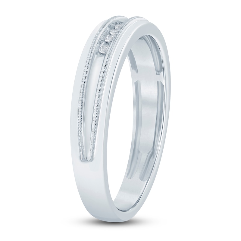 Main Image 2 of Men's Diamond Anniversary Band 1/10 ct tw 14K White Gold