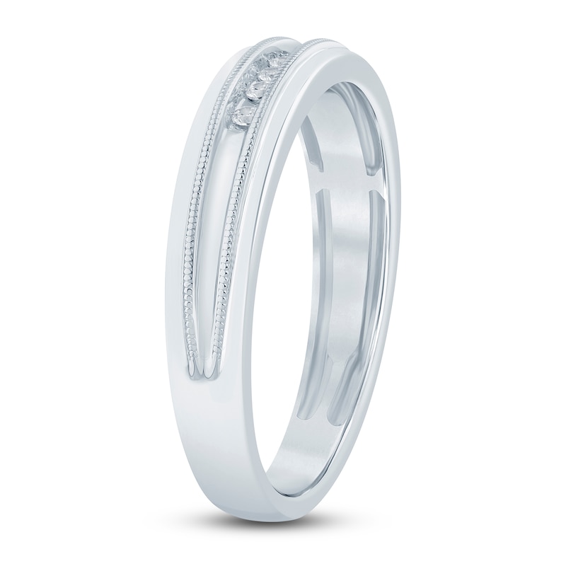 Men's Diamond Anniversary Band 1/10 ct tw 14K White Gold