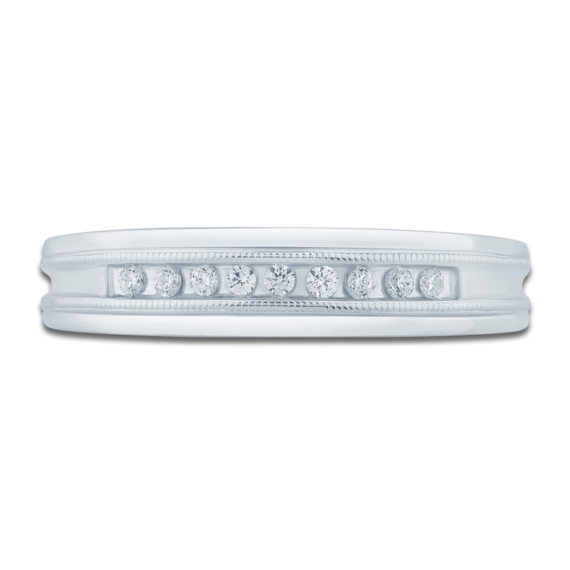 Main Image 3 of Men's Diamond Anniversary Band 1/10 ct tw 14K White Gold