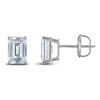 Thumbnail Image 1 of Emerald-Cut Lab-Grown Diamond Solitaire Stud Earrings 4 ct tw 14K White Gold (F/SI2)