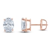 Thumbnail Image 1 of Oval-Cut Lab-Created Diamond Solitaire Stud Earrings 1/2 ct tw 14K Rose Gold (F/SI2)