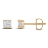 Thumbnail Image 1 of Princess-Cut Diamond Solitaire Stud Earrings 1/3 ct tw 14K Yellow Gold (I/I2)