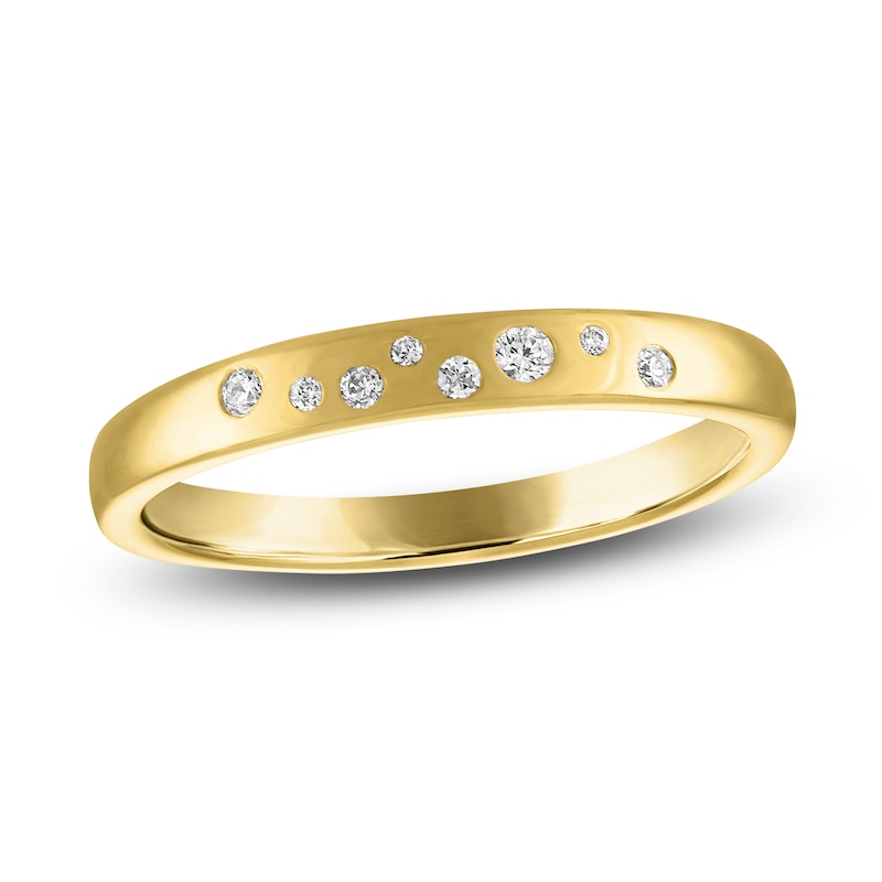 Main Image 1 of Diamond Scatter Wedding Band 1/15 ct tw 14K Yellow Gold