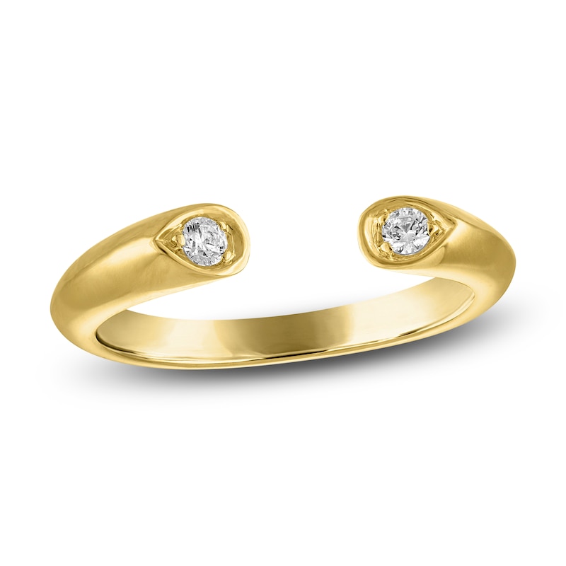 Main Image 1 of Diamond Open Cuff Wedding Band 1/8 ct tw 14K Yellow Gold
