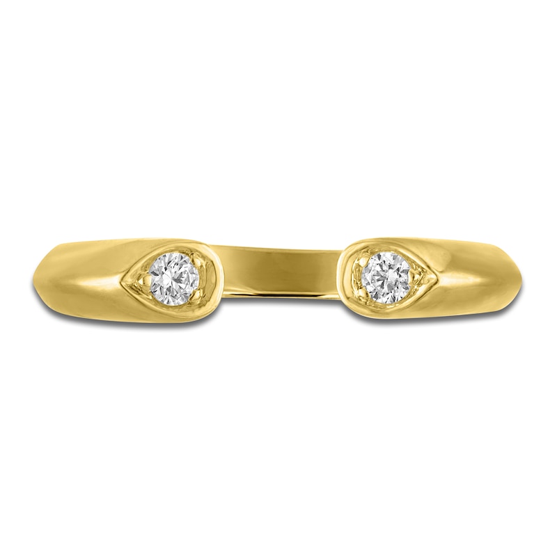 Main Image 3 of Diamond Open Cuff Wedding Band 1/8 ct tw 14K Yellow Gold