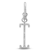 Thumbnail Image 1 of Charm'd by Lulu Frost Diamond Letter I Charm 1/15 ct tw Pavé Round 10K White Gold