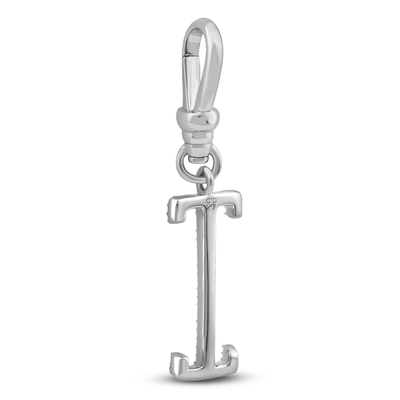 Main Image 2 of Charm'd by Lulu Frost Diamond Letter I Charm 1/15 ct tw Pavé Round 10K White Gold